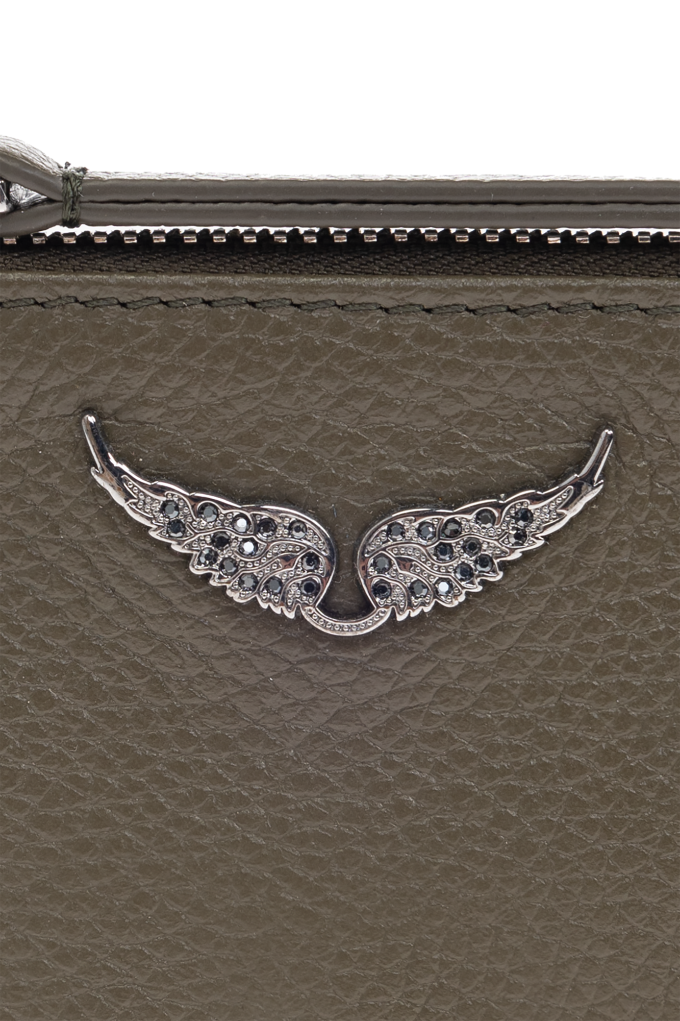 カードケース・名刺入れ ZADIG & VOLTAIRE Sky Blue Leather Card Holder with Strass | Zadig&Voltaire